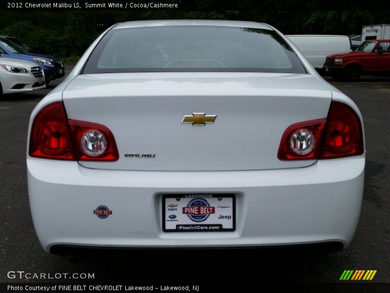 Summit White / Cocoa/Cashmere 2012 Chevrolet Malibu LS