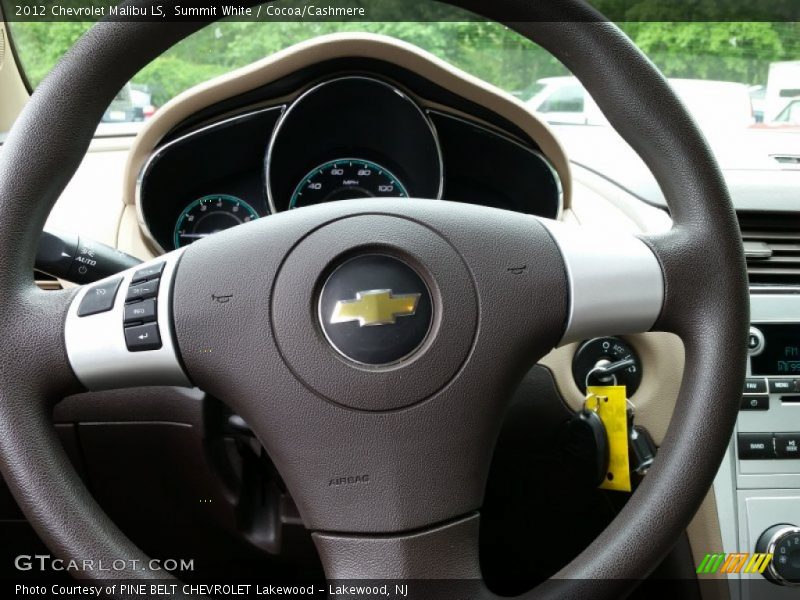 Summit White / Cocoa/Cashmere 2012 Chevrolet Malibu LS