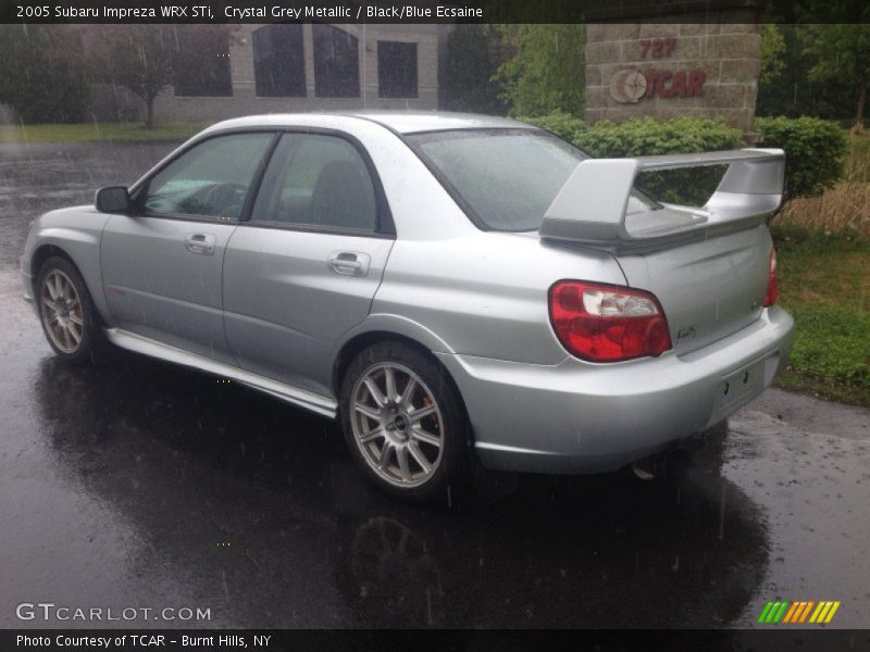 Crystal Grey Metallic / Black/Blue Ecsaine 2005 Subaru Impreza WRX STi