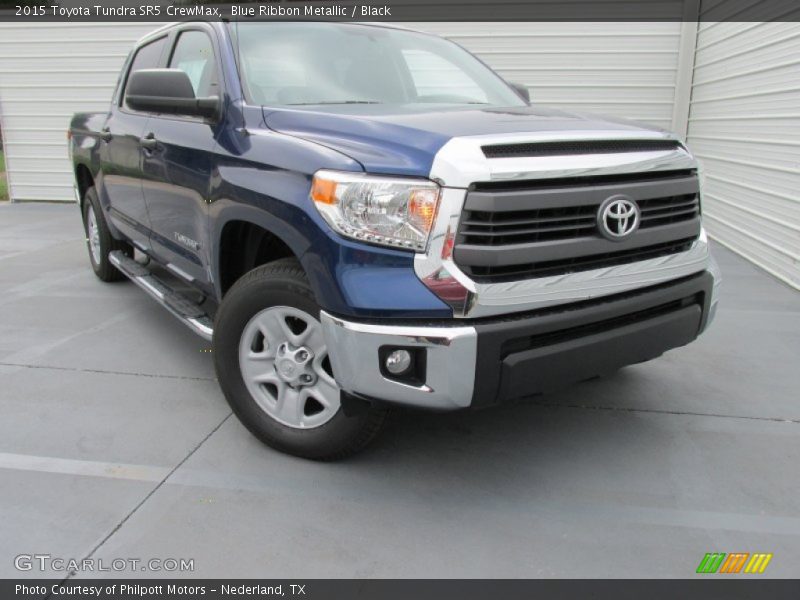 Blue Ribbon Metallic / Black 2015 Toyota Tundra SR5 CrewMax