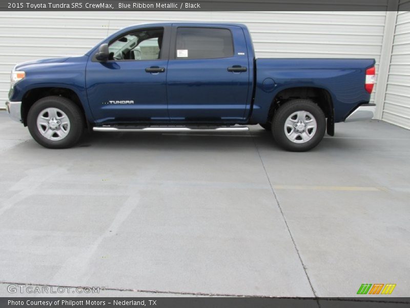 Blue Ribbon Metallic / Black 2015 Toyota Tundra SR5 CrewMax