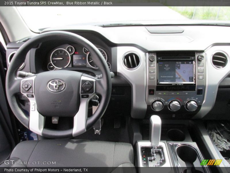 Blue Ribbon Metallic / Black 2015 Toyota Tundra SR5 CrewMax
