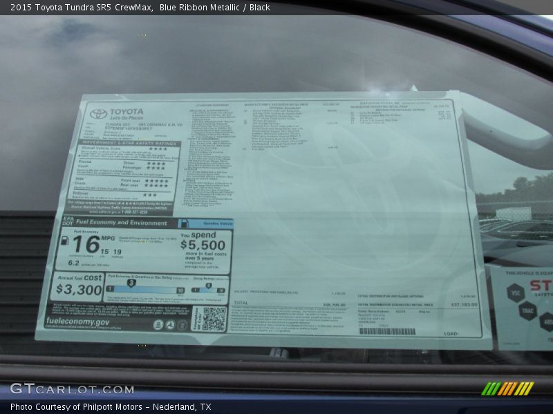 Blue Ribbon Metallic / Black 2015 Toyota Tundra SR5 CrewMax