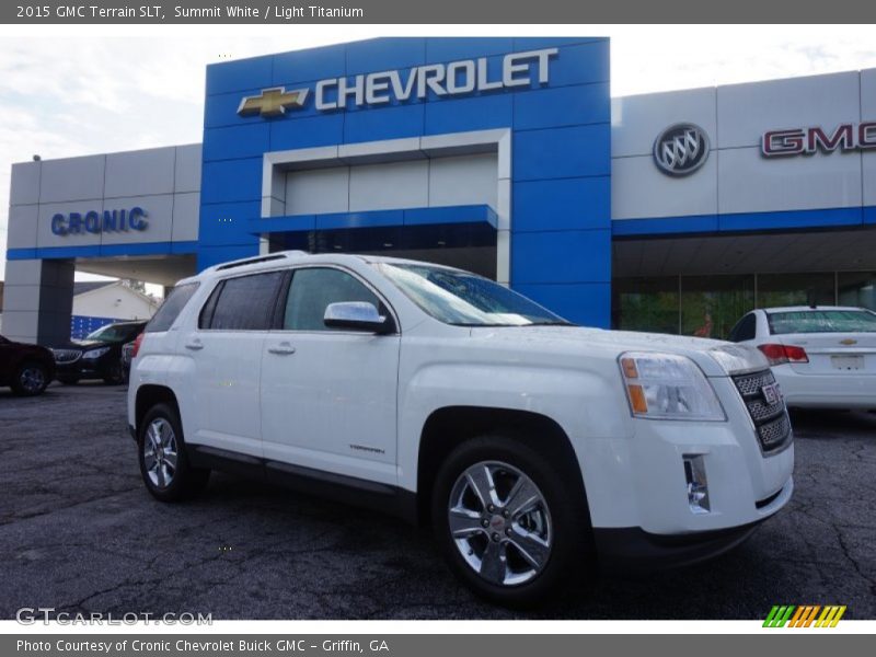 Summit White / Light Titanium 2015 GMC Terrain SLT