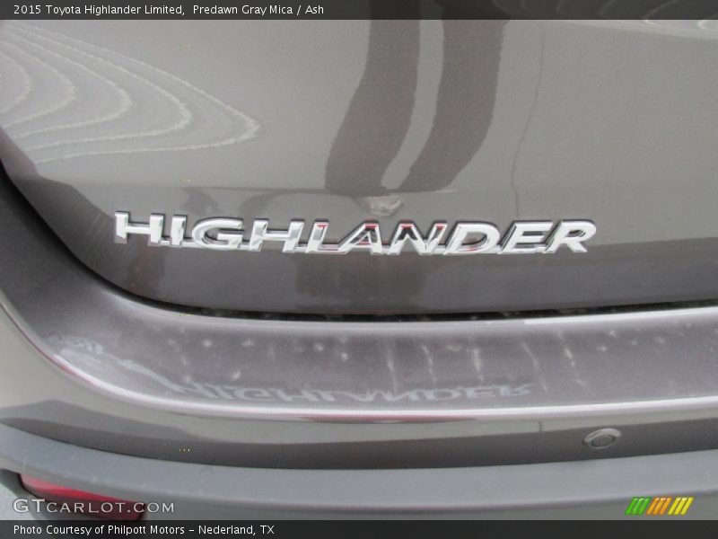 Predawn Gray Mica / Ash 2015 Toyota Highlander Limited