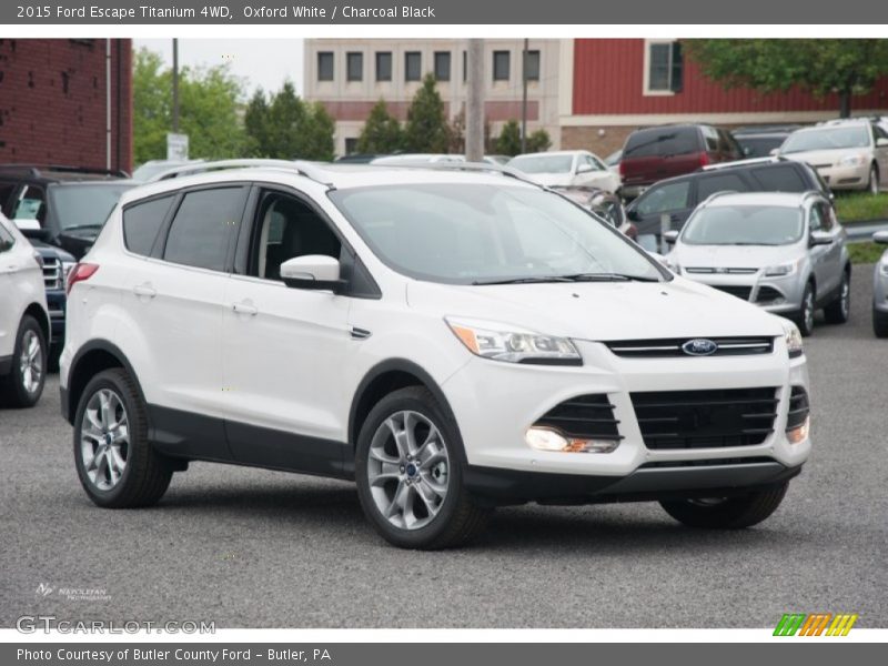 Oxford White / Charcoal Black 2015 Ford Escape Titanium 4WD