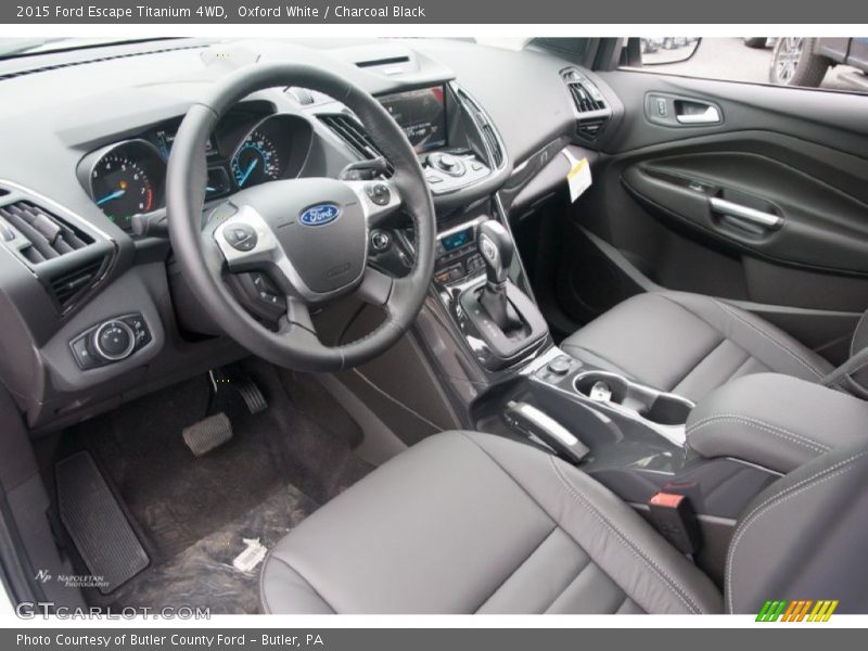 Oxford White / Charcoal Black 2015 Ford Escape Titanium 4WD