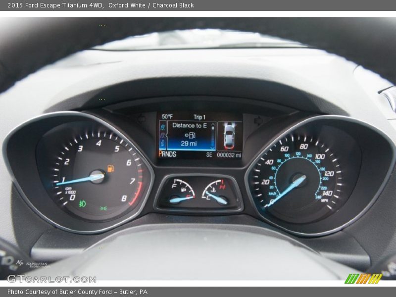 Oxford White / Charcoal Black 2015 Ford Escape Titanium 4WD