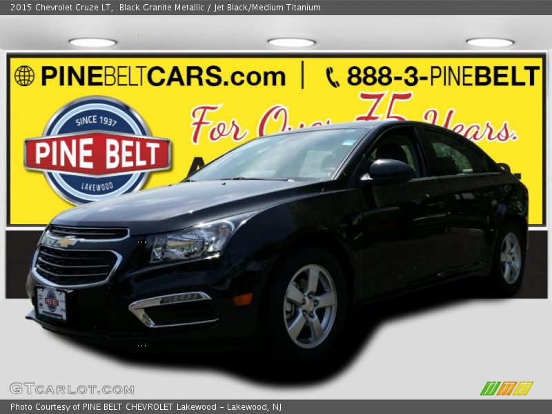 Black Granite Metallic / Jet Black/Medium Titanium 2015 Chevrolet Cruze LT