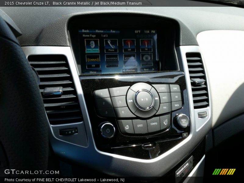 Black Granite Metallic / Jet Black/Medium Titanium 2015 Chevrolet Cruze LT