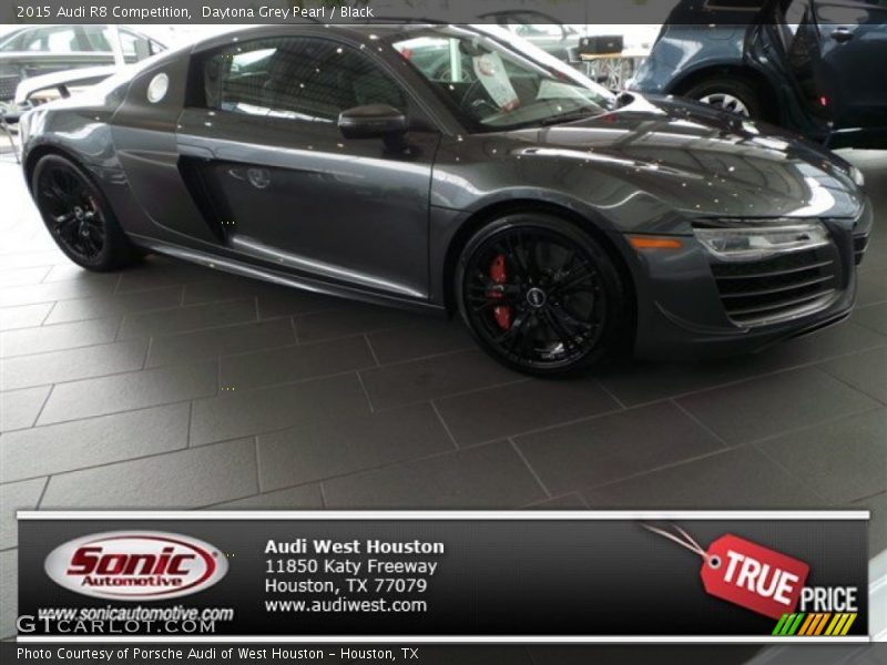 Daytona Grey Pearl / Black 2015 Audi R8 Competition