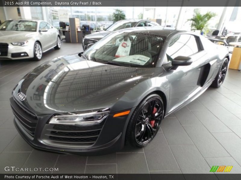 Daytona Grey Pearl / Black 2015 Audi R8 Competition