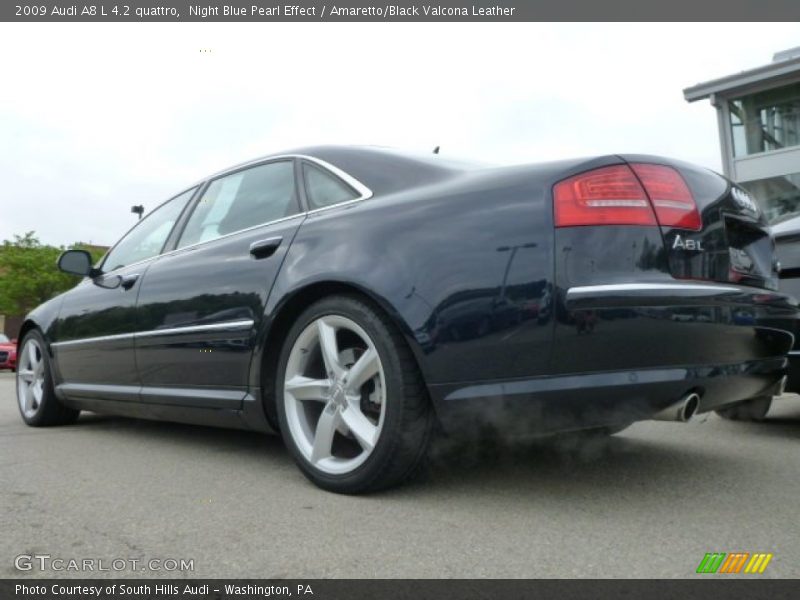 Night Blue Pearl Effect / Amaretto/Black Valcona Leather 2009 Audi A8 L 4.2 quattro