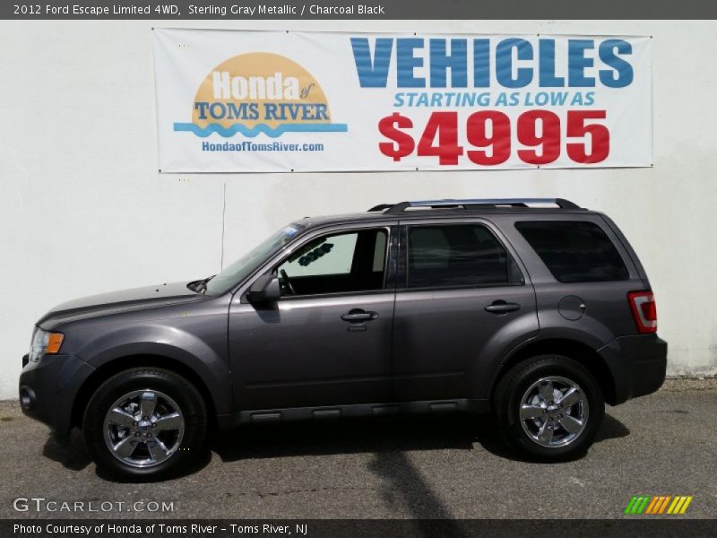 Sterling Gray Metallic / Charcoal Black 2012 Ford Escape Limited 4WD