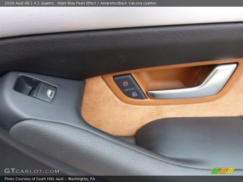Night Blue Pearl Effect / Amaretto/Black Valcona Leather 2009 Audi A8 L 4.2 quattro