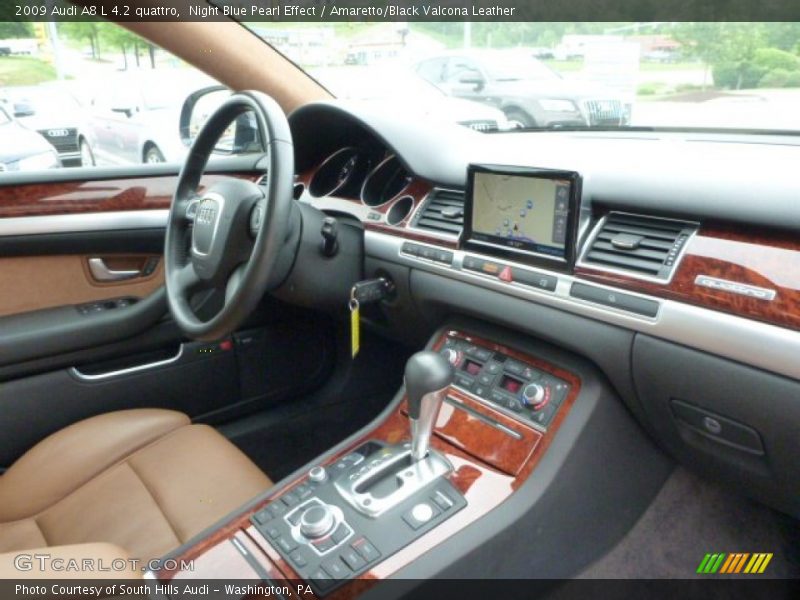 Night Blue Pearl Effect / Amaretto/Black Valcona Leather 2009 Audi A8 L 4.2 quattro