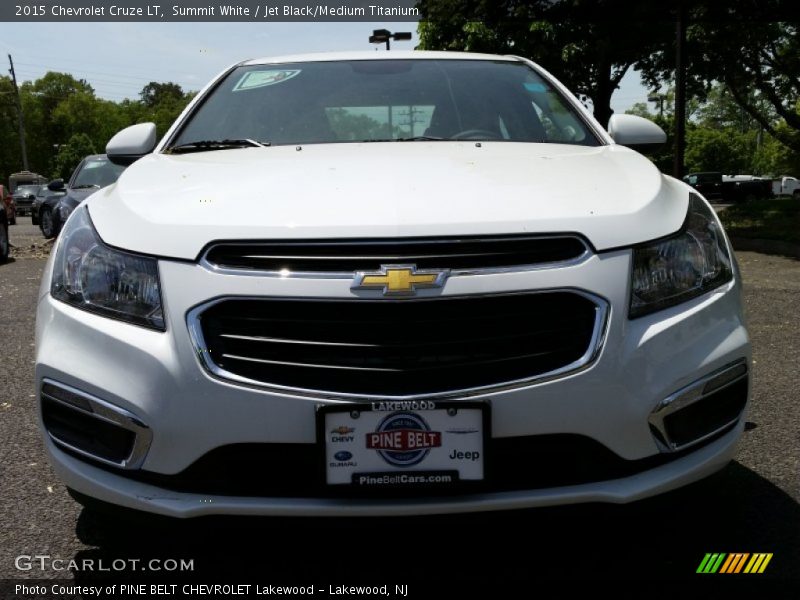 Summit White / Jet Black/Medium Titanium 2015 Chevrolet Cruze LT