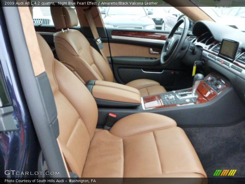 Night Blue Pearl Effect / Amaretto/Black Valcona Leather 2009 Audi A8 L 4.2 quattro