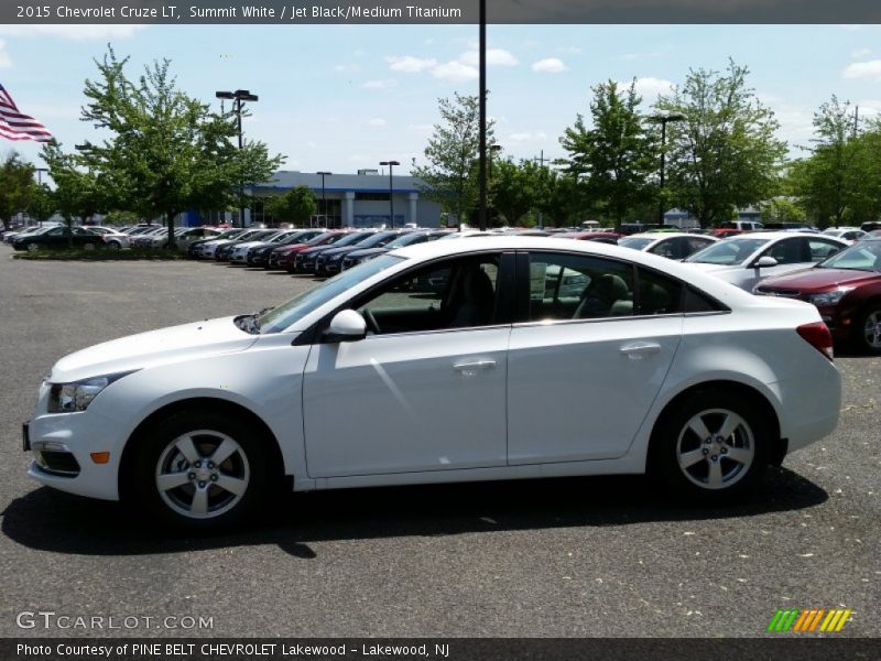 Summit White / Jet Black/Medium Titanium 2015 Chevrolet Cruze LT