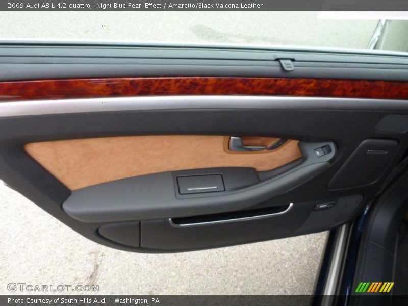 Night Blue Pearl Effect / Amaretto/Black Valcona Leather 2009 Audi A8 L 4.2 quattro