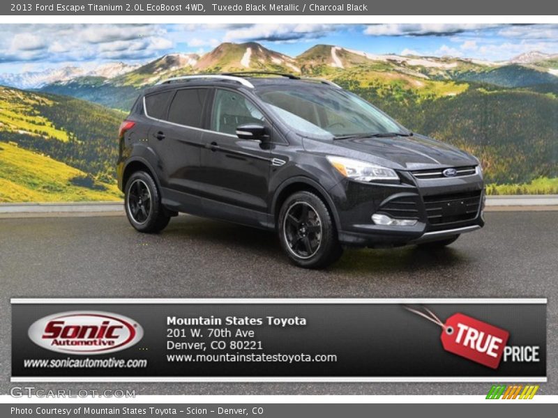 Tuxedo Black Metallic / Charcoal Black 2013 Ford Escape Titanium 2.0L EcoBoost 4WD