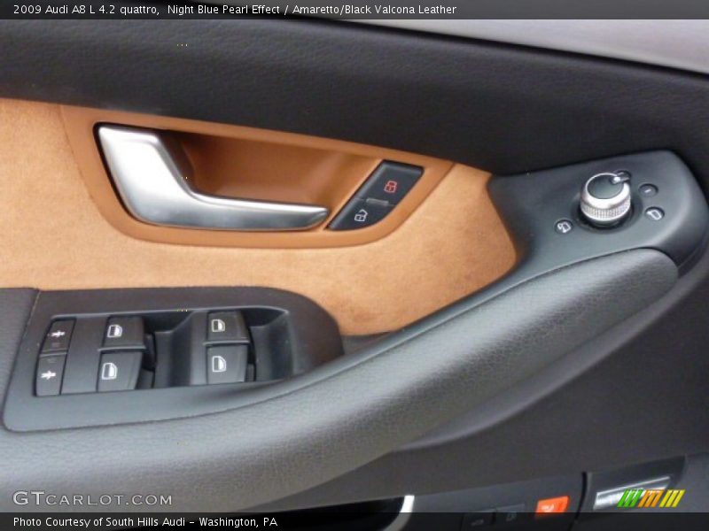 Night Blue Pearl Effect / Amaretto/Black Valcona Leather 2009 Audi A8 L 4.2 quattro