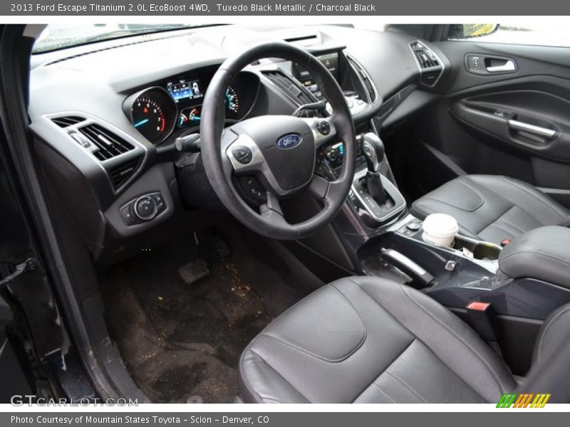  2013 Escape Titanium 2.0L EcoBoost 4WD Charcoal Black Interior