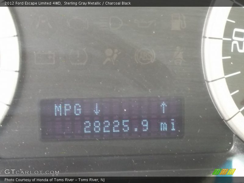 Sterling Gray Metallic / Charcoal Black 2012 Ford Escape Limited 4WD