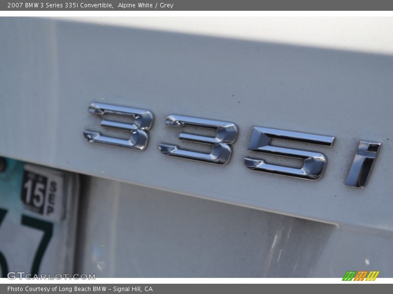 Alpine White / Grey 2007 BMW 3 Series 335i Convertible