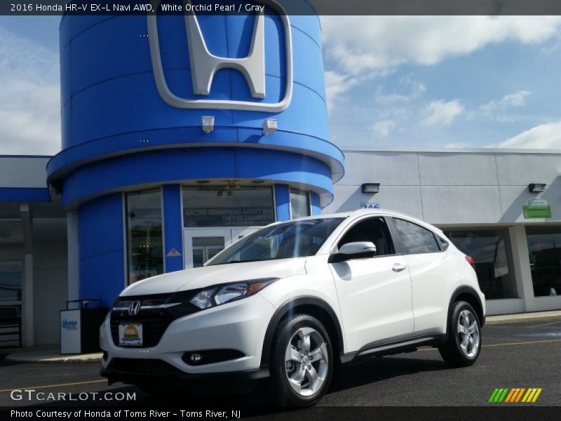 White Orchid Pearl / Gray 2016 Honda HR-V EX-L Navi AWD