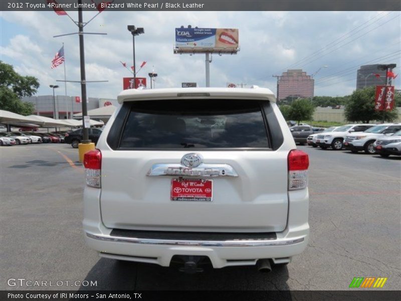 Blizzard White Pearl / Black Leather 2012 Toyota 4Runner Limited