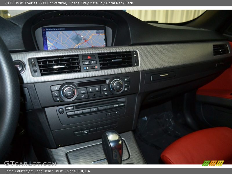 Space Gray Metallic / Coral Red/Black 2013 BMW 3 Series 328i Convertible