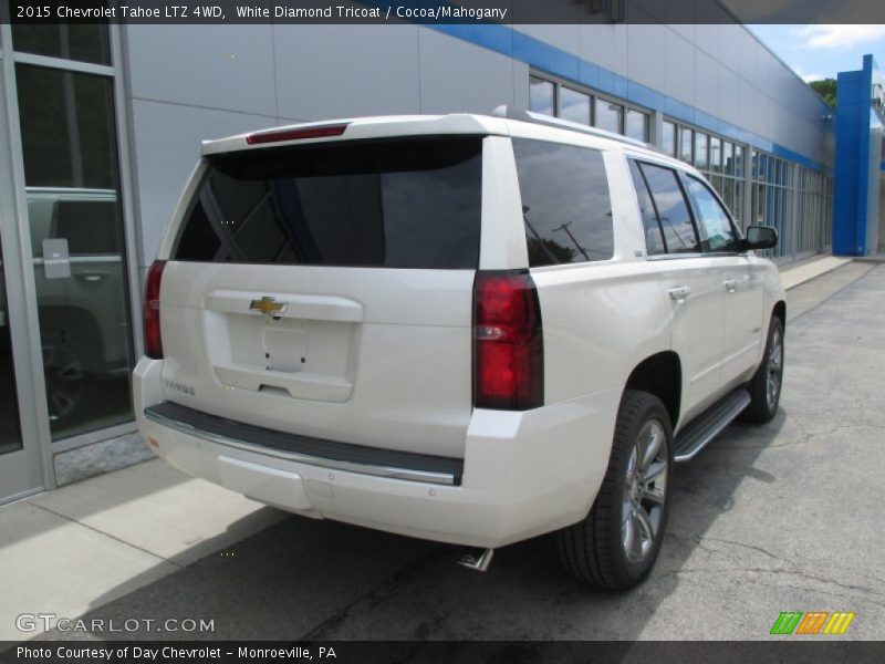 White Diamond Tricoat / Cocoa/Mahogany 2015 Chevrolet Tahoe LTZ 4WD