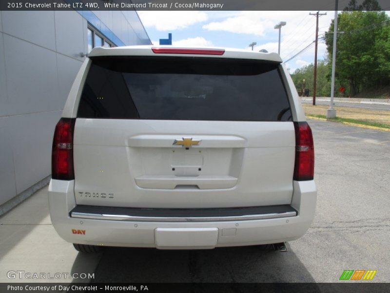 White Diamond Tricoat / Cocoa/Mahogany 2015 Chevrolet Tahoe LTZ 4WD