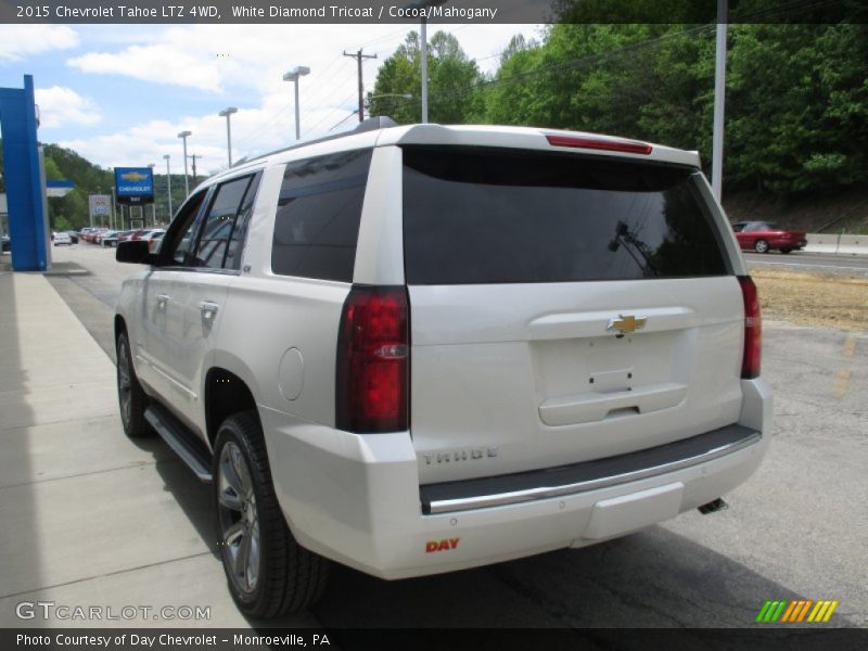 White Diamond Tricoat / Cocoa/Mahogany 2015 Chevrolet Tahoe LTZ 4WD