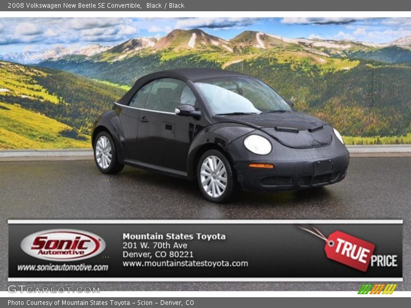 Black / Black 2008 Volkswagen New Beetle SE Convertible