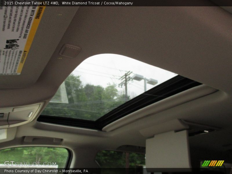 White Diamond Tricoat / Cocoa/Mahogany 2015 Chevrolet Tahoe LTZ 4WD