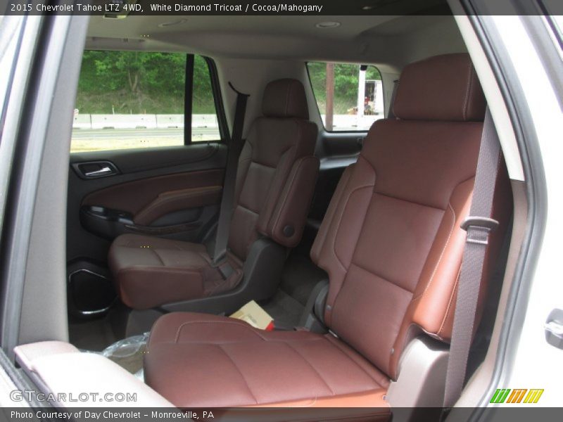 White Diamond Tricoat / Cocoa/Mahogany 2015 Chevrolet Tahoe LTZ 4WD