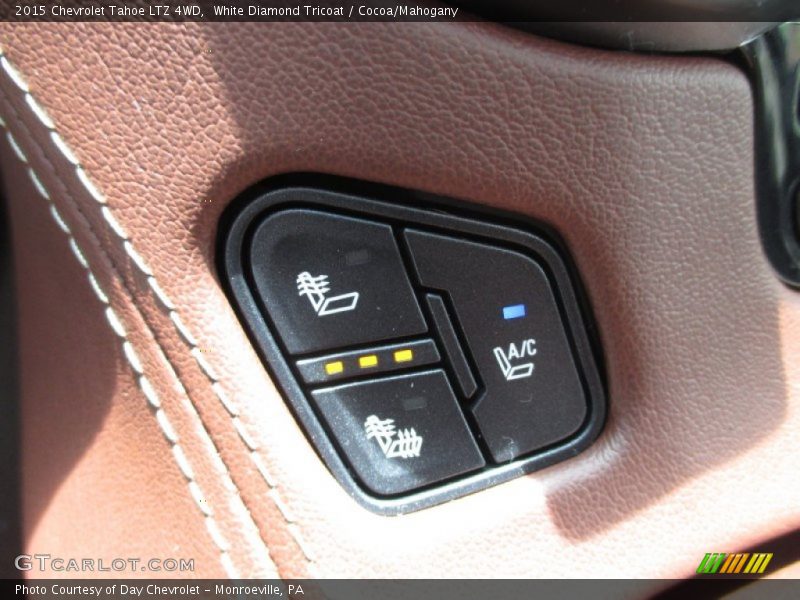 White Diamond Tricoat / Cocoa/Mahogany 2015 Chevrolet Tahoe LTZ 4WD