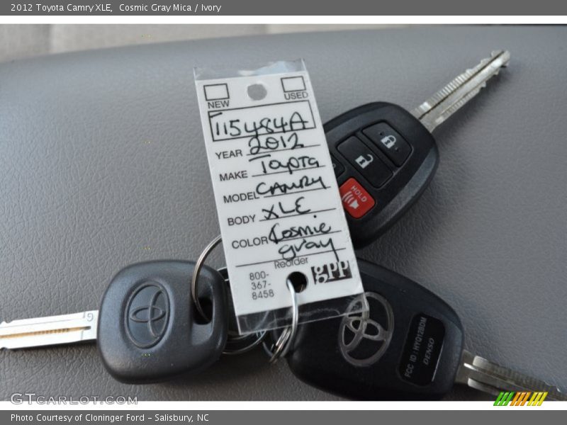 Cosmic Gray Mica / Ivory 2012 Toyota Camry XLE