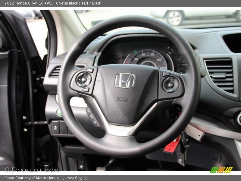 Crystal Black Pearl / Black 2012 Honda CR-V EX 4WD