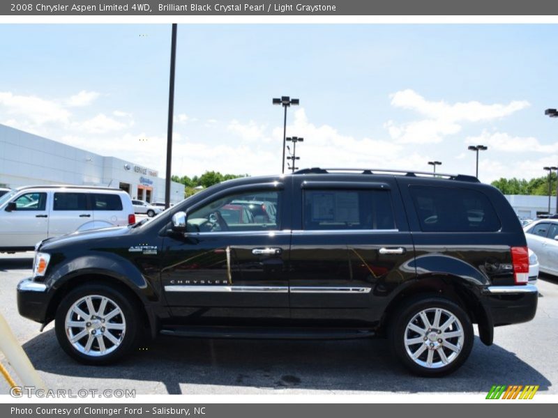 Brilliant Black Crystal Pearl / Light Graystone 2008 Chrysler Aspen Limited 4WD
