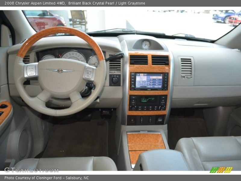 Brilliant Black Crystal Pearl / Light Graystone 2008 Chrysler Aspen Limited 4WD