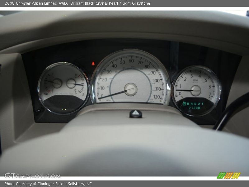 Brilliant Black Crystal Pearl / Light Graystone 2008 Chrysler Aspen Limited 4WD
