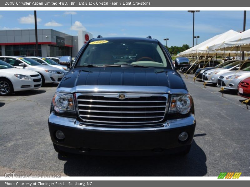Brilliant Black Crystal Pearl / Light Graystone 2008 Chrysler Aspen Limited 4WD