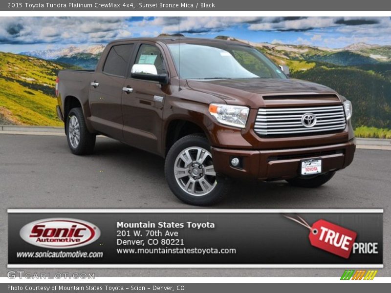 Sunset Bronze Mica / Black 2015 Toyota Tundra Platinum CrewMax 4x4