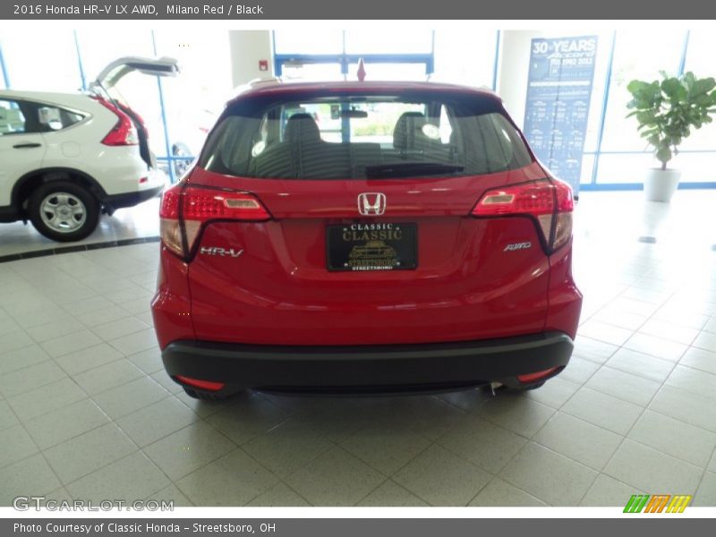 Milano Red / Black 2016 Honda HR-V LX AWD