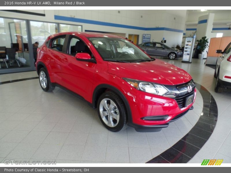 Milano Red / Black 2016 Honda HR-V LX AWD