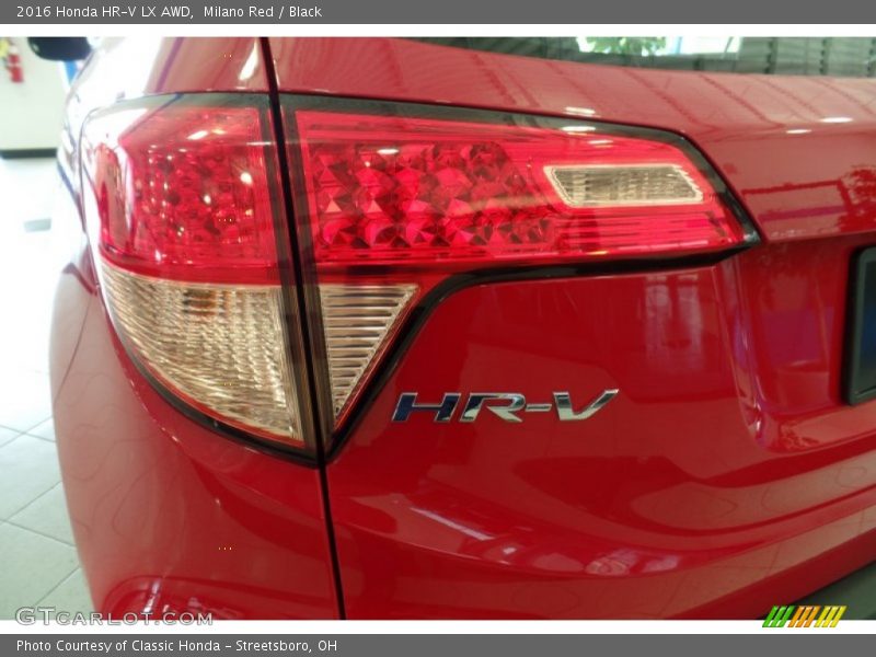 Milano Red / Black 2016 Honda HR-V LX AWD