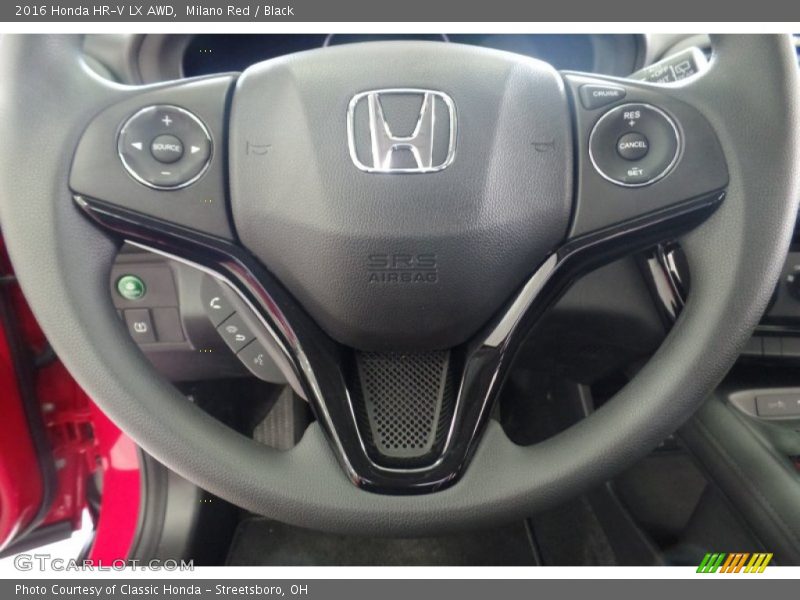 Milano Red / Black 2016 Honda HR-V LX AWD